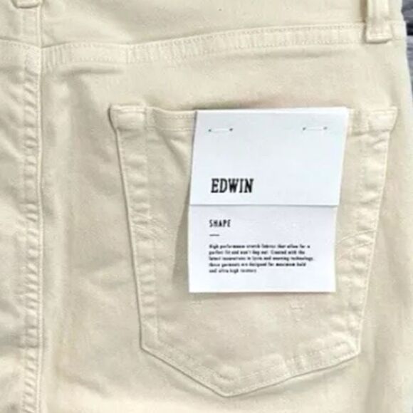 EDWIN ANTHROPOLOGIE Women’s Bree Crop Slim Straight in the Size 29 in Vanilla - Picture 12 of 12